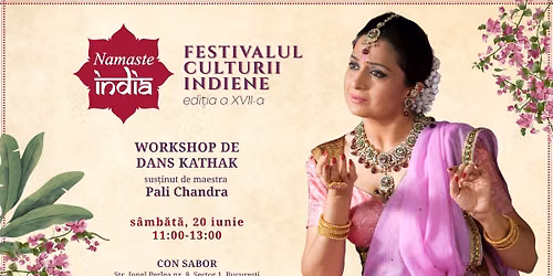 Workshop de dans Kathak cu maestra Pali Chandra