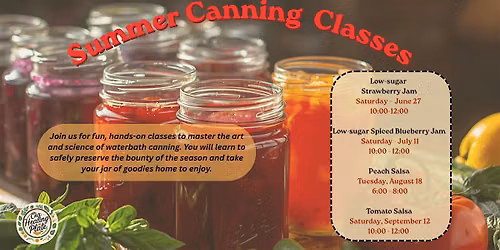 Summer Canning Class Series