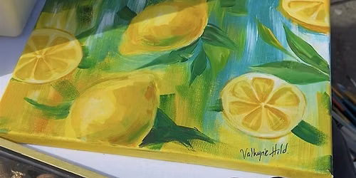 Lemon painting art class