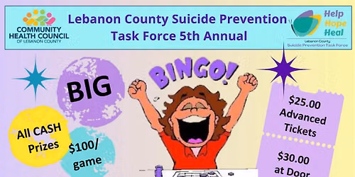 Lebanon County Suicide Prevention Task Force 5th Annual BINGO!
