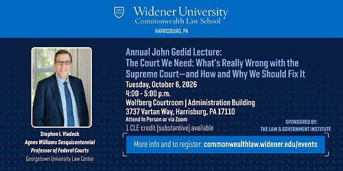 Annual John Gedid Lecture