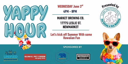 Summer Kick Off Yappy Hour, Hawaiian Theme