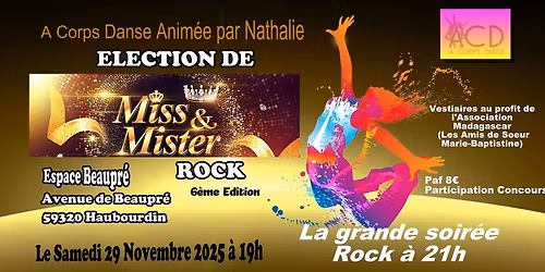 Election Miss et Mister Rock 2026 et La Grande Soir\u00e9e Rock