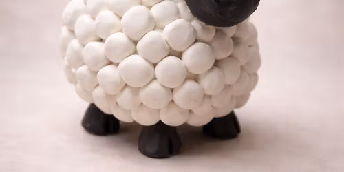 Sculpt and glaze your very own fluffy sheep! refreshments included \u00a335pp. 