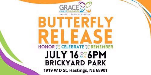 GRACE Cancer Foundation Hastings Butterfly Release