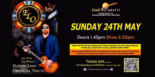 ELO Tribute - All Over the World at Club Macquarie