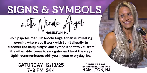Signs & Symbols Workshop with Nicole Angel