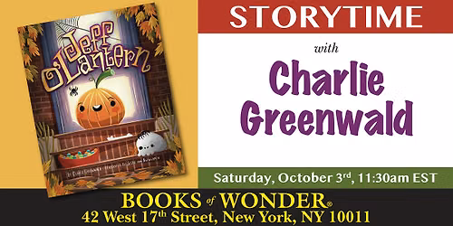 Storytime with the Author | CHARLIE GREENWALD