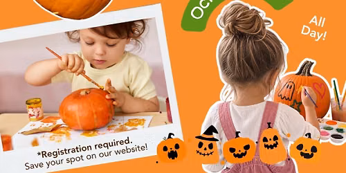 Pumpkin Painting Party at The Tot Loft - All Day! \ud83c\udf83