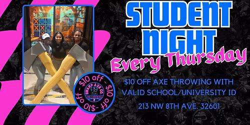 Student Night at Swamp Axe