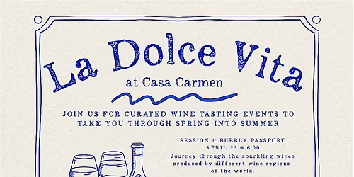 La Dolce Vita (Session 1): Bubbly Passport