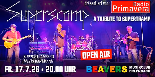 SUPERSCAMP | a tribute to Supertramp | OPEN AIR! | BEAVERS Musikclub | Erlenbach am Main