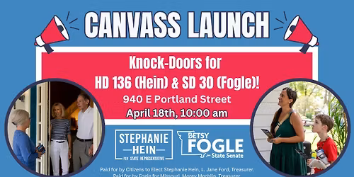 Canvass Launch with Stephanie Hein & Betsy Fogle