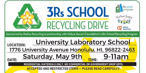 3Rs School Recycling Drive - University Laboratory School