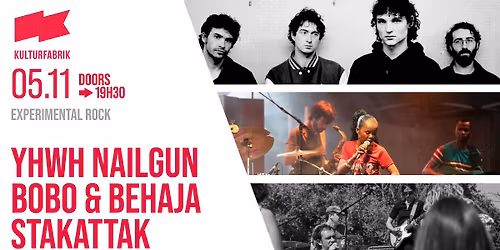 OFF THE RADAR #1 \/\/ YHWH Nailgun + Bobo & Behaja + Stakattak @Kulturfabrik