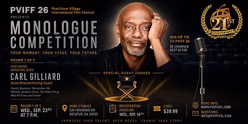 PVIFF 2026 Monologue Competition