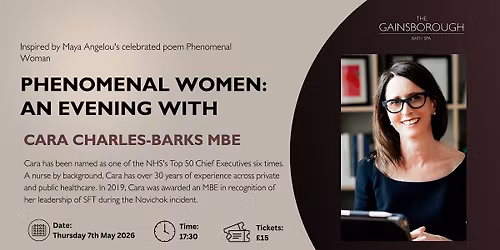 Phenomenal Women: An Evening with Cara Charles-Barks MBE