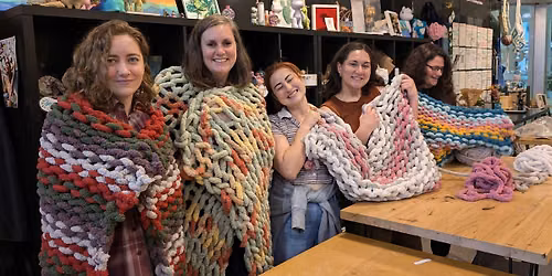 Chunky Knit Throw Blanket Making