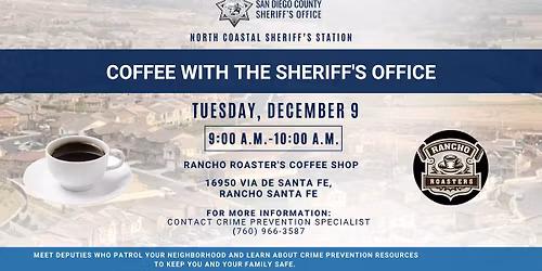 Coffee with the Sheriff's Office - North Coastal Station