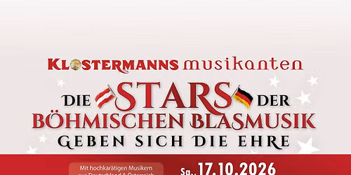 Die Stars der b\u00f6hmischen Blasmusik geben sich die Ehre!