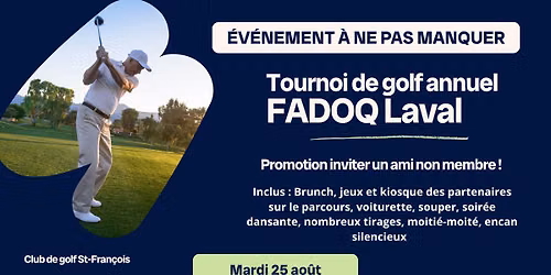 Tournoi de golf annuel FADOQ Laval