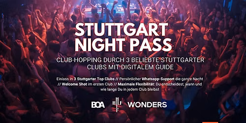 Stuttgart-Night-Pass: Club-Hopping durch 3 beliebte Stuttgarter Clubs