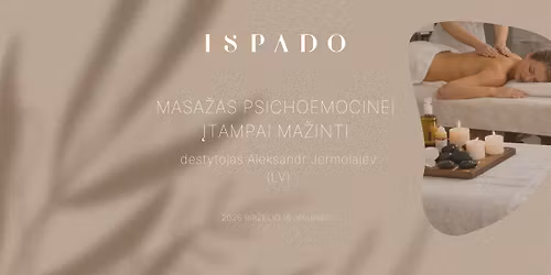 Mokymai: Masa\u017eas psichoemocinei \u012ftampai ma\u017einti