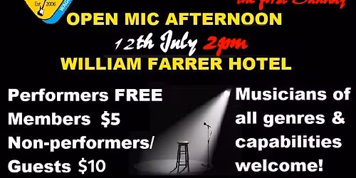 Bidgee Blues & Roots Club July Open Mic Afternoon 