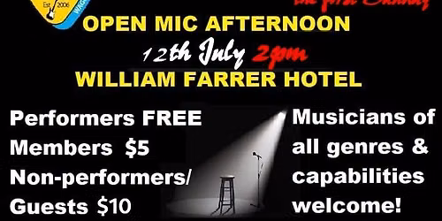 Bidgee Blues & Roots Club July Open Mic Afternoon 