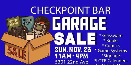 Garage Sale at Checkpoint Bar