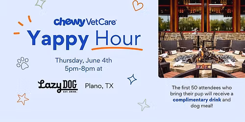 Yappy Hour at Lazy Dog Plano