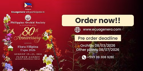 Ecuagenera will participate in The 2026 Flora Filipina EXPO - 80th Anniversary  