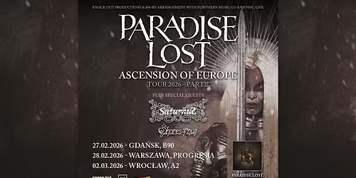 Paradise Lost + Saturnus, Shores Of Null \/ 2 III 2026 \/ Wroc\u0142aw
