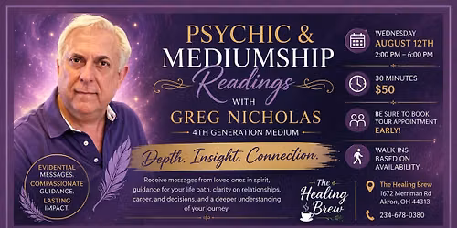 \ud83d\udd2e Psychic & Mediumship Readings with Greg Nicholas \ud83d\udd2e