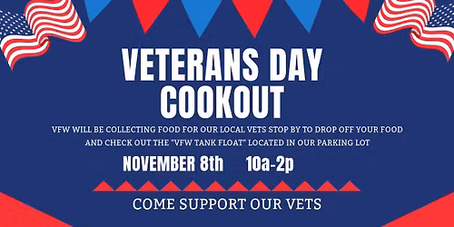 VETERANS DAY COOKOUT
