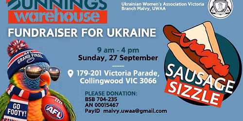 Sausage Sizzle fundraiser for Ukraine \ud83c\uddfa\ud83c\udde6