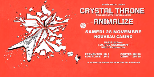 SOIR\u00c9E METAL LOURD | CRYSTAL THRONE + ANIMALIZE