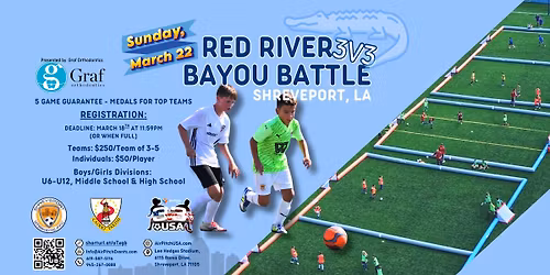 Red River 3v3 Bayou Battle Soccer Tournament on AirPitch