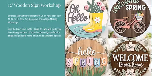 12" Wooden Sign Workshop