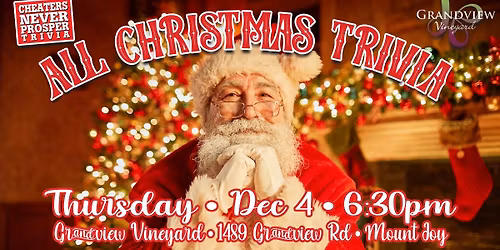 Christmas Trivia at Grandview Vineyard - Mount Joy