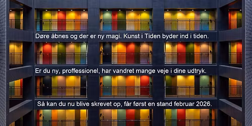 Kunst i Tiden, udstilling med stande, kunst og kunsth\u00e5ndv\u00e6rk