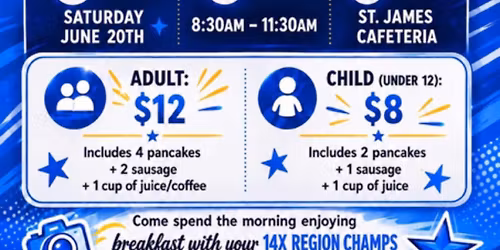 St. James Cheer Pancake Breakfast
