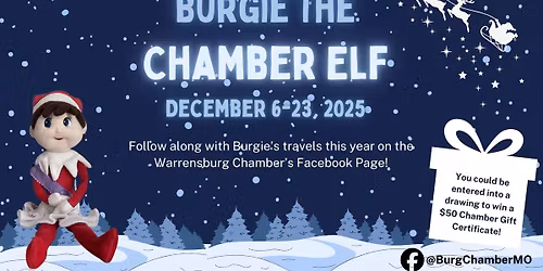 Burgie the Chamber Elf Travels the Greater Warrensburg Area
