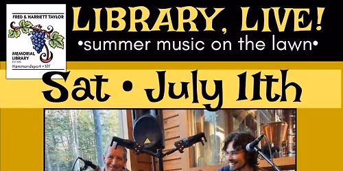 LIBRARY, LIVE! Live Music on the Lawn