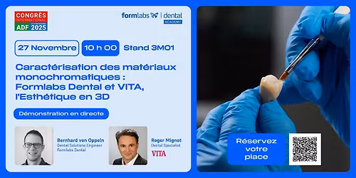 Caract\u00e9risation des mat\u00e9riaux monochromatiques : Formlabs Dental et VITA