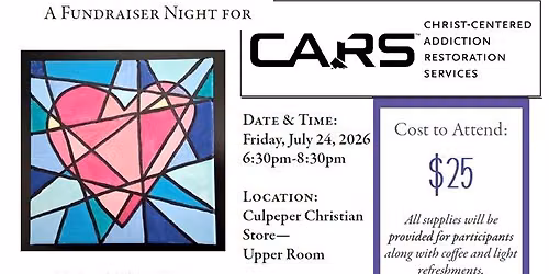 Paint Night: Canvas and Cause - Stained Glass Heart