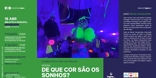 \ud83c\udfa8 Oficina \u201cDe que cor sa\u0303o os sonhos?\u201d com as Marias Catrapumbas 