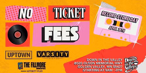 NO TICKET FEES: Record Store Day