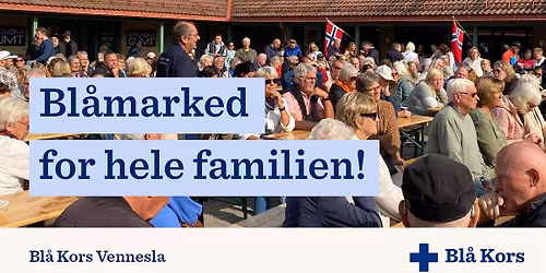 Bl\u00e5 marked for hele familien, med auksjon.
