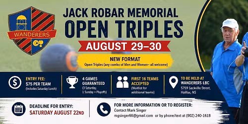 Jack Robar Memorial Open Triples